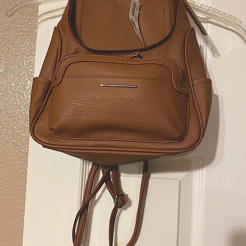 purse backpack brown